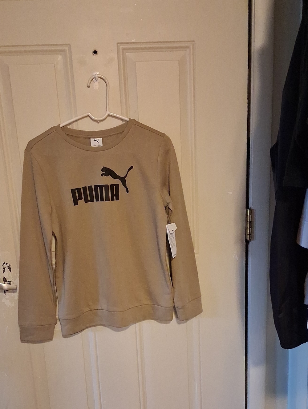 Puma Kids Beige Sweatshirt with Black Logo